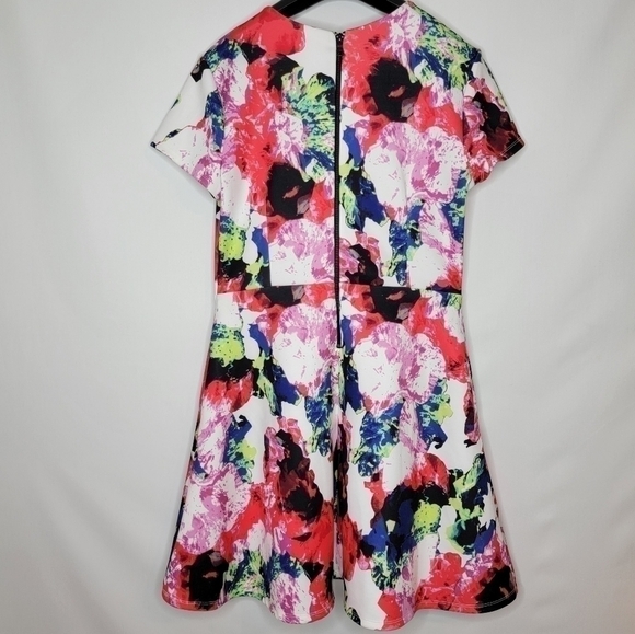MILLY Scuba A Line Summer Floral Dress - Picture 10 of 11